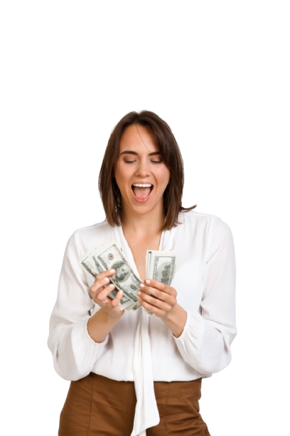 Mujer contando dinero